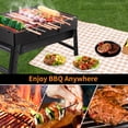 thumbnail image 5 of End-of-year Cleanrance! Morpilot Portable Charcoal Grill Lightweight Folding BBQ Tools for Outdoor Cooking Camping Hiking Picnics Silver, 5 of 10