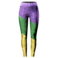 thumbnail image 4 of BOOMILK Mardi Gras Leggings for Women Trendy Print Elastic High Waisted Legging Plus Size Party Carnival Skinny Pants, 4 of 4