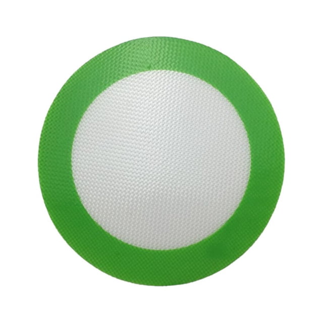 MasteelfCA 1 Pce Tapis de Cuisson en Silicone Rond Résistant à la Chaleur Tapis de Barbecue Antiadhésif (20CM, Vert)