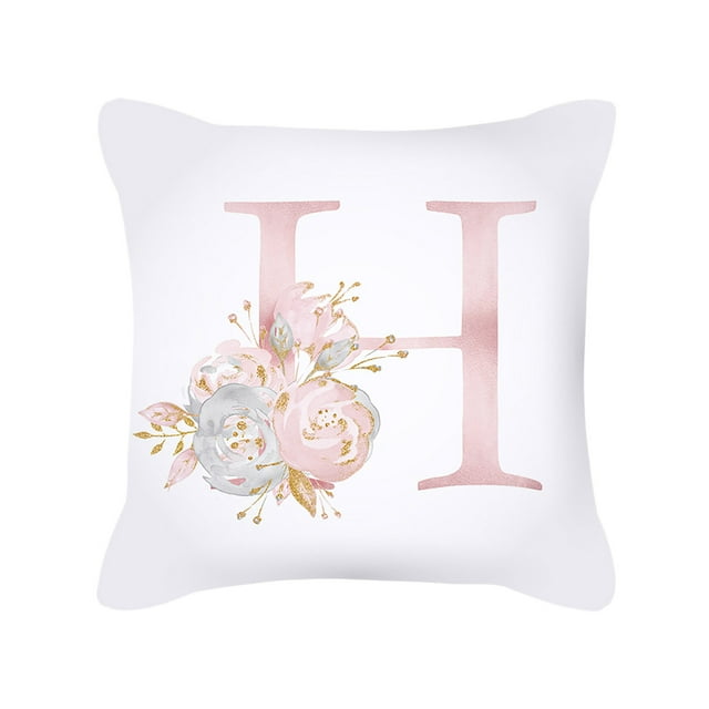 Agiferg Letter Pattern Pillow Case Sofa Car Cushion Cover Pillow Home Decoration