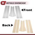 thumbnail image 4 of Unique Bargains 6 Pcs Door Pillar Window Trim for Ford Escape 2013-2019 Front Rear Left Right Anti Scratch Sticker Pillar Posts Door Outer Exterior Cover Silver Tone, 4 of 8