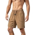 thumbnail image 5 of Hvyesh Mens Casual Shorts - Cotton Drawstring Summer Beach Stretch Twill Chino Golf Shorts, 5 of 6