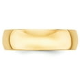 thumbnail image 7 of Primal Gold 10 Karat Yellow Gold 6mm Lightweight Half Round Band Size 6, 7 of 7