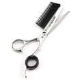 thumbnail image 1 of Tijeras de peluquería de 6,0 pulgadas con peine, tijeras de peluquería personalizadas, tijeras de barbero, tijeras planas, 1 of 6
