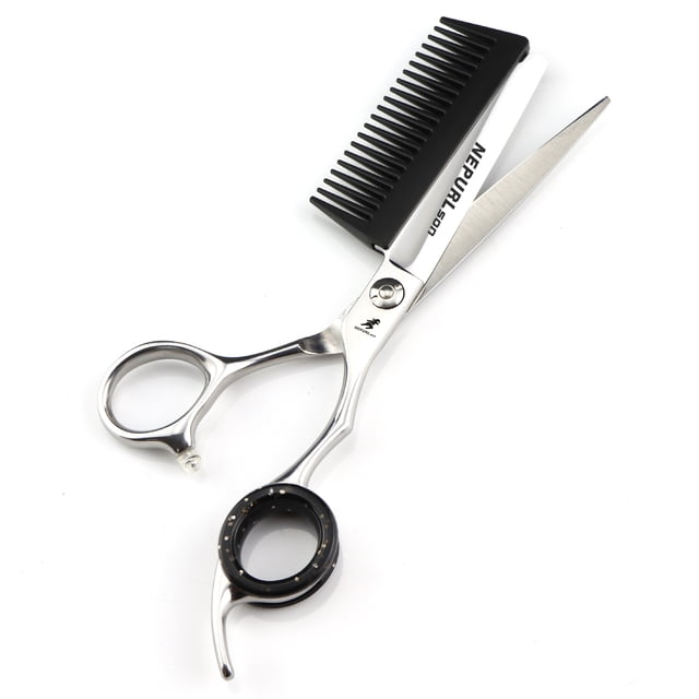 Tijeras de peluquería de 6,0 pulgadas con peine, tijeras de peluquería personalizadas, tijeras de barbero, tijeras planas