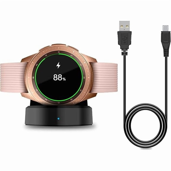 FU2066Charger Compatible with Samsung Galaxy Watch 42mm/46mm, Upgraded Charging Cradle Dock for Galaxy SM-R800/R810/R815 Smart Watch Charger (Not Charge for Galaxy 3/4/5/6/7 and Active 1/2), Black
