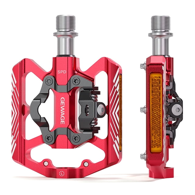 Pedal de bicicleta de montaña con reflector Pedales de bicicleta de aluminio ligero para SPD