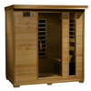 Heat Wave Saunas Infrared Hemlock Sauna for 4 People with 9 Low-EMF Carbon Heaters, Chromotherapy and Audio System