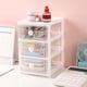 thumbnail image 1 of SNGMN - Caja de almacenamiento de plástico transparente para escritorio - Organizador de 3 niveles para bolígrafos, cosméticos y artículos diversos, para el hogar y la oficina (blanco), 1 of 8
