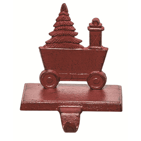 Trans Pac Iron Toy Train Stocking Holder In Red, 5.25″ W x 4.5″