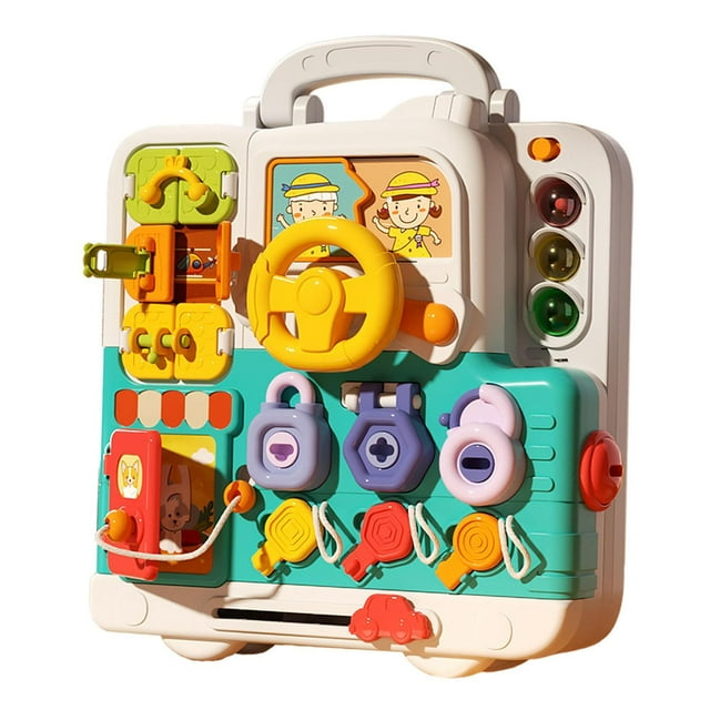 Tablero ocupado con luz musical, juguete sensorial, habilidades motoras, reconocimiento de Color, habilidades para la vida, tablero de actividades de