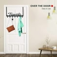 thumbnail image 6 of Over The Door Hooks, Towel Rack Towel Hooks for Bathroom, Towel Holder for Hanging Heavy Duty, Door Rack Over Door Hanger with 5 Coat Hooks for Bedroom Bathroom Kitchen, Black, 6 of 10