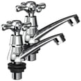 thumbnail image 2 of Juego de Llaves para Lavabo Primo Basi-k ABS Manerales de Cruz Plateado, 2 of 2