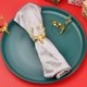 thumbnail image 3 of 12 anillos de servilleta navideños con forma de reno, porta servilletas con hebillas para el hogar, juego de porta servilletas festivos para decoración de mesa(dorado), 3 of 4
