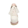 thumbnail image 4 of HILIB Bottes Mignonnes Lolita pour Femmes, Bottes Compensées Brogue Cosplay, Rose, 10, 4 of 4
