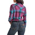 thumbnail image 2 of Wrangler® Women's Long Sleeve Western Snap Plaid Shirt, 2 of 3