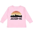 thumbnail image 3 of Inktastic Jackson Mississippi Skyline Retro Boys or Girls Long Sleeve Toddler T-Shirt, 3 of 5