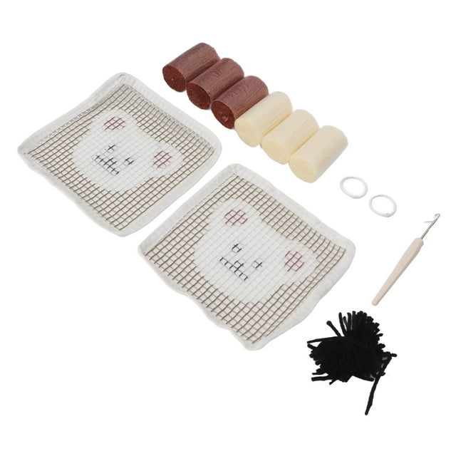 DIY Latch Hook Kit, Latch Coaster Kit Home Decoration Durable For Friends
