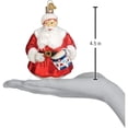 thumbnail image 4 of Old World Christmas Blown Glass Ornament for Christmas Tree, Norman Rockwell Iconic Santa, 4 of 7