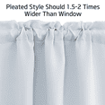 thumbnail image 4 of NICETOWN Valance Curtains for Small Windows, Double Rod Pocket Adjustable Blackout Tiers for Basement, Thermal Insulated Energy Efficient Blackout Kitchen Curtains, Greyish White, 29"x36", 2 Panels, 4 of 7