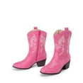 thumbnail image 3 of Botas DREAM PAIRS DWUMMB2505 Rosadas Bordadas hasta Media Pantorrilla Talla 10, 3 of 7