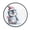 Penguin Holding Candy Cane, variant on 36.2 Inch Round Floor Mat Penguin Holding Candy Cane Carpet Decor Rug for Living Room Bedroom