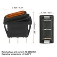 thumbnail image 3 of Unique Bargains Interior AC 250V/20A LED Rocker Switch On-Off 3 Pins Toggle Switch for Caravan Camper Dashboard Yellow, 3 of 7