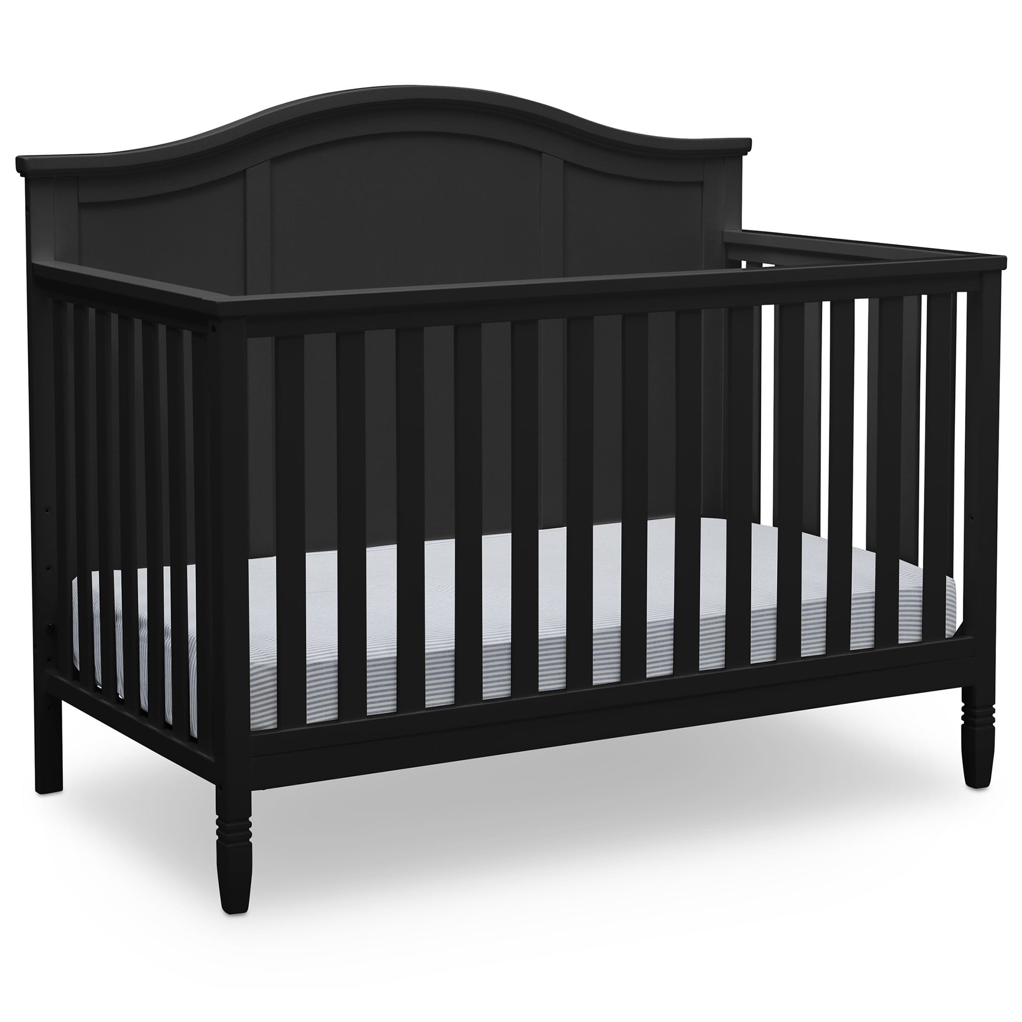 🛒🤍👩🏻‍🍼🏷️💳🌛🧸Delta Children Madrid 5-in-1 Convertible Baby Crib, Black