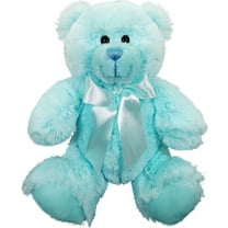 Anico Plush Teddy Bear, Stuffed Animal, Bright Blue, 8 Inches Tall