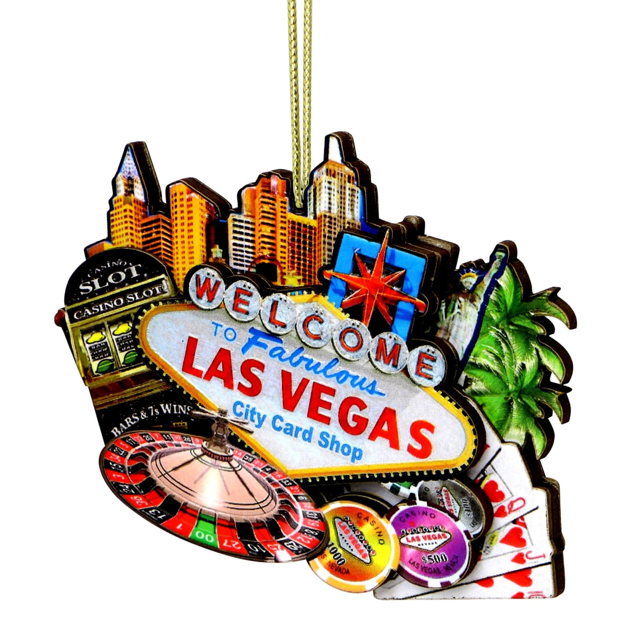 3D Las Vegas Christmas Ornament