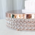 thumbnail image 2 of Balsa Circle 13.5" Rose Gold Metal Beaded Cake Stand Cake Holder, 2 of 8
