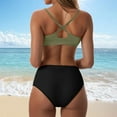 thumbnail image 6 of Linfrsh Womens High Waisted Bikini Sets Ruffle Cheeky Tummy Control Low Rise Bikini Set Push Up Two Piece Swimsuits AG,L, 6 of 7
