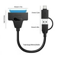 thumbnail image 7 of USB C to SATA Converter USB 3.1 Type C Adapter Cable for 2.5" Hard Drive SSD with USB C to USB3.0 Adapter, 7 of 7