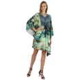 thumbnail image 2 of Bimba Robe Caftan Imprimée Maxi Robe Robe pour Femmes Tenue de Plage Courte Couvre-Maillot, 2 of 7