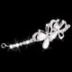 thumbnail image 2 of Banda Pa Cabeza Del cabellero cabellero De Diadema Nupcial De Miposa Doble Plateada Colco Tiara de cristal, 2 of 6