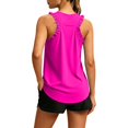 thumbnail image 3 of XIAONU Ruffle Racerback Tank Top for Women Sleeveless Athletic Workout Active Top, 3 of 6