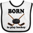 thumbnail image 3 of Inktastic Future Hockey Player Born to Play Hockey Boys Baby Bib, 3 of 4