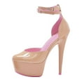 thumbnail image 4 of Ellie Shoes E-609-Curissa 6 Breast Cancer Awareness Shoe 5 / Tan, 4 of 4