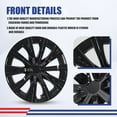 thumbnail image 3 of 4pcs/Set 16" Hubcaps Wheel Rims Cover for 2018-2024 Toyota Camry/Camry Hybrid Compatible with Steel Wheels Snap on Installation ABS+PC Material(16-inch,Black Lacquer), 3 of 8