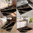 thumbnail image 4 of Bleum Cade Marble Swirl Abstract Area Rugs 2x3 Entryway Rug,Black Gold Non Slip Washable Door Mat Outdoor Indoor Welcome Mat for Entrance, 4 of 10
