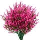 thumbnail image 1 of XmhyTop 8 paquetes de flores artificiales para exteriores, plantas falsas, flores de lavanda artificiales anti-UV,decoraciones colgantes para interiores y exteriores, 7 puntas (rosa), 1 of 5