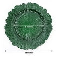 thumbnail image 2 of BalsaCircle 24 Hunter Green 13" Acrylic Wooden Textured Round Reef Acrylic Charger Plate, 2 of 8