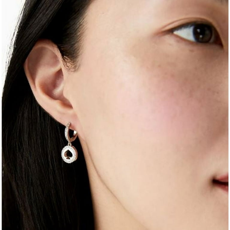 Kate Spade New York Earrings Spot the Spade Huggies Silver