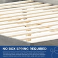 thumbnail image 6 of Modway Kelsea Cane Rattan and Wood Full Platform Bed with Splayed Legs in Gray, 6 of 7