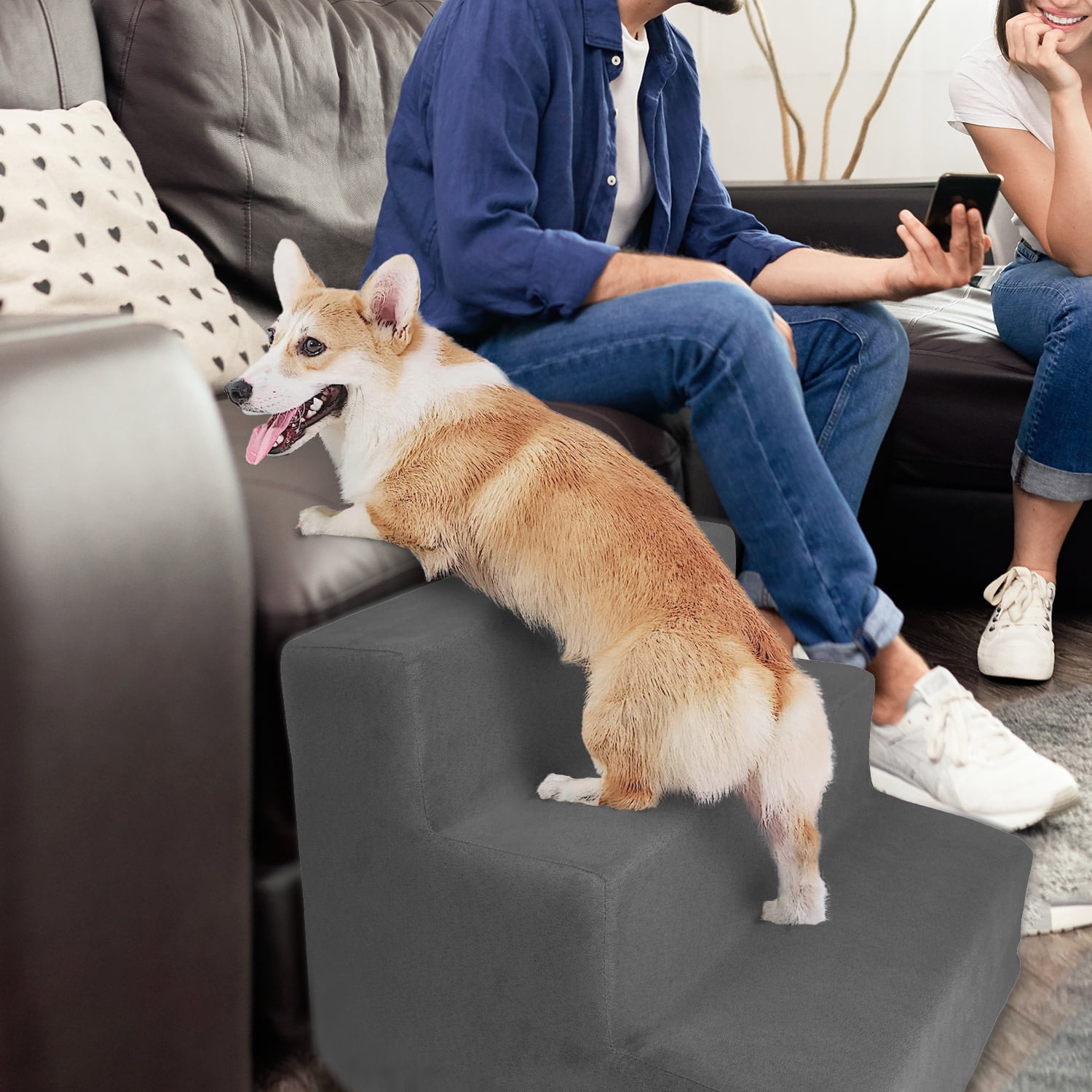 High Density Foam 3 Steps Pet Stairs