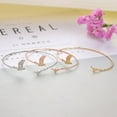 thumbnail image 3 of Brazalete Magnífico de Apertura Forma de Pájaro Brazalete Asimétrico para Mujer de 1 Pieza Oro rosa, 3 of 8