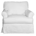 thumbnail image 6 of Sunset Trading Horizon Slipcovered T-Cushion Chair | White, 6 of 6