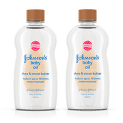 Johnson's Baby Oil with Shea & Cocoa Butter, 14 fl. oz (2 Pack)