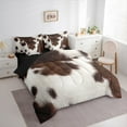 thumbnail image 3 of Manfei Fashion Rustic Print Twin Bedding Sets 7-Piece, Vintage Cow Print Bedding Comforter Set, Teen Female Men Adult Reversible Sheet Sets, Luxury Bedroom Decor, 3 of 7