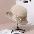 thumbnail image 2 of LinYooLi Autumn And Winter New Knitted Front Brimmed Fashionable Small Top Hats For Women's Outdoor Leisure Tourism Pearl Basin Hats, 2 of 9
